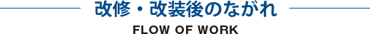 改修・改装後のながれ FLOW OF WORK